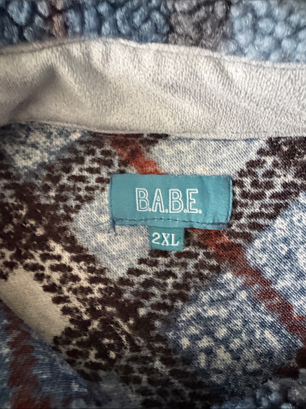 Lands' End Blue and Black Plaid Sherpa Button-Down Jacket Babe - Picture 8 of 9